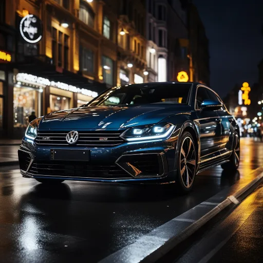 在夜色中驾驶bmw series 2在城市街道上，以nikon d850的风格，以性能为导向，8k分辨率，深银色，富有表现力的角色，获奖作品，描绘恶劣天气的细节