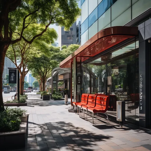 这座城市有落叶，以街道景观、日本影响、美国消费者文化、Hallyu、Sōsaku hanga、修复和再利用的风格呈现