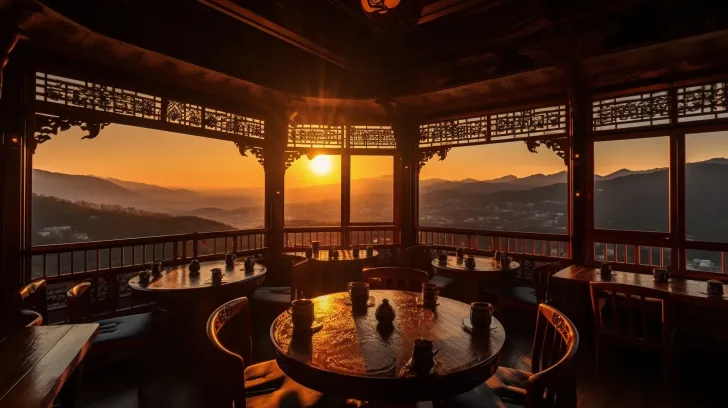 在建业中国餐馆享用日出，以梦般的环境、历史的风格、清朝的风格呈现